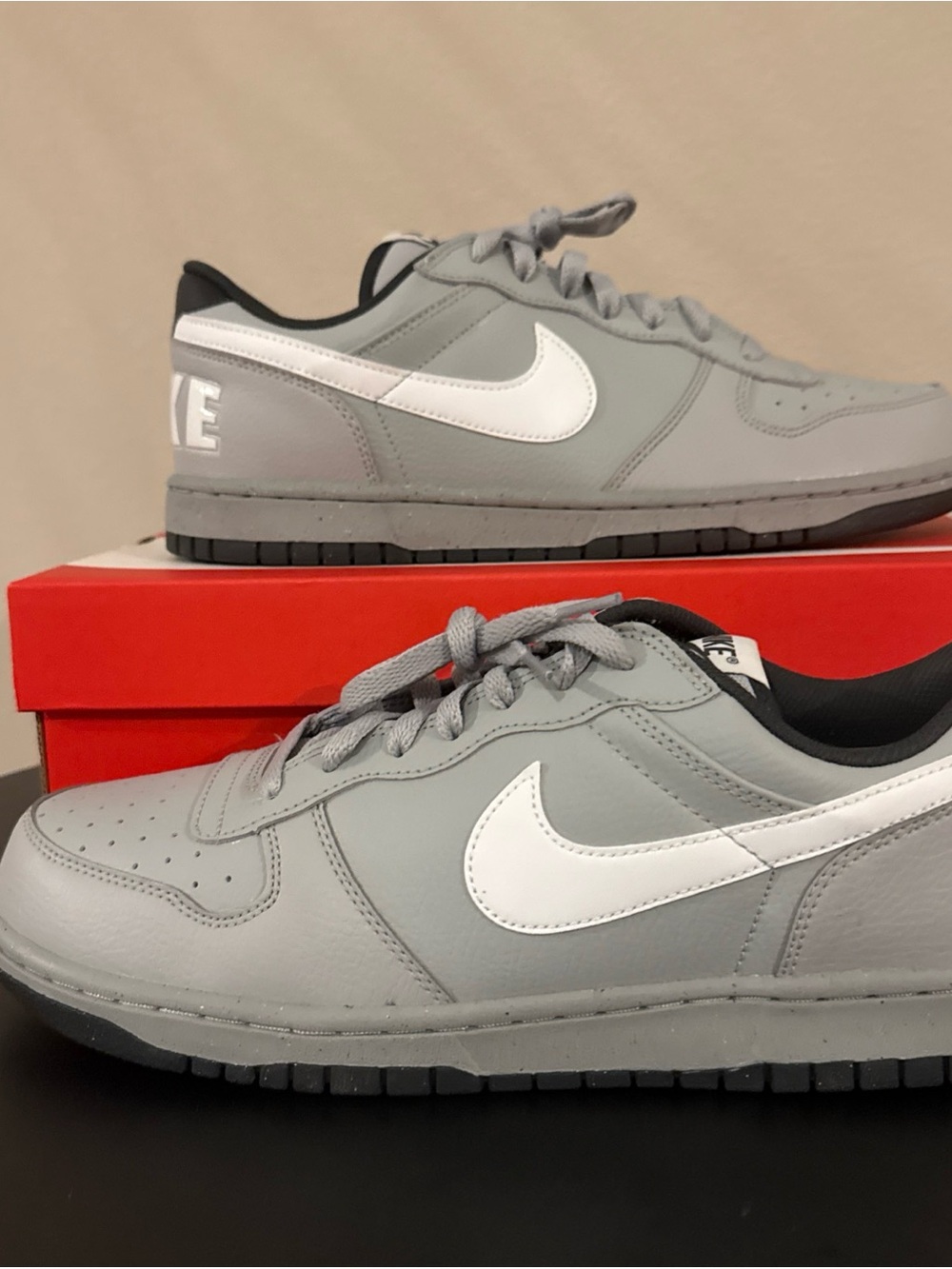 Nike Men's Big Nike Low 355152017 Lt smoke grey/summit white